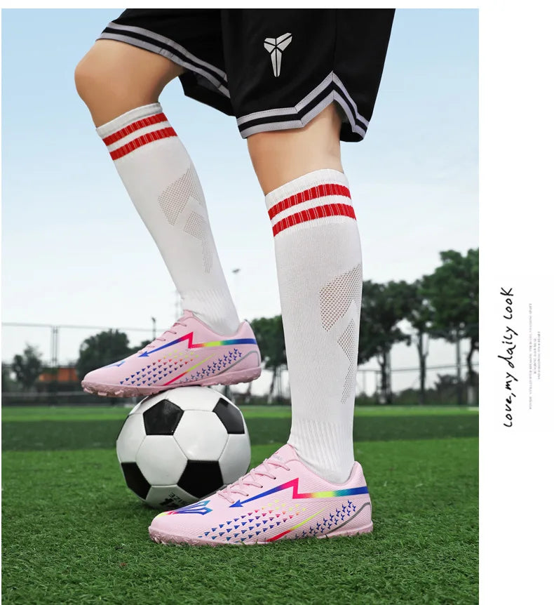 High Quality Men's Soccer Shoes for Society, Ultralight Turf Soccer Cleats Sneakers, Training Football Boots Chuteira Campo Sizes 35-45