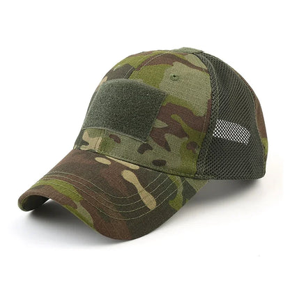Podesiva kapa Outdoor Multicam kamuflažnog uzorka s mrežicom, taktička snapback kapa za airsoft, ribolov, lov, planinarenje i košarku
