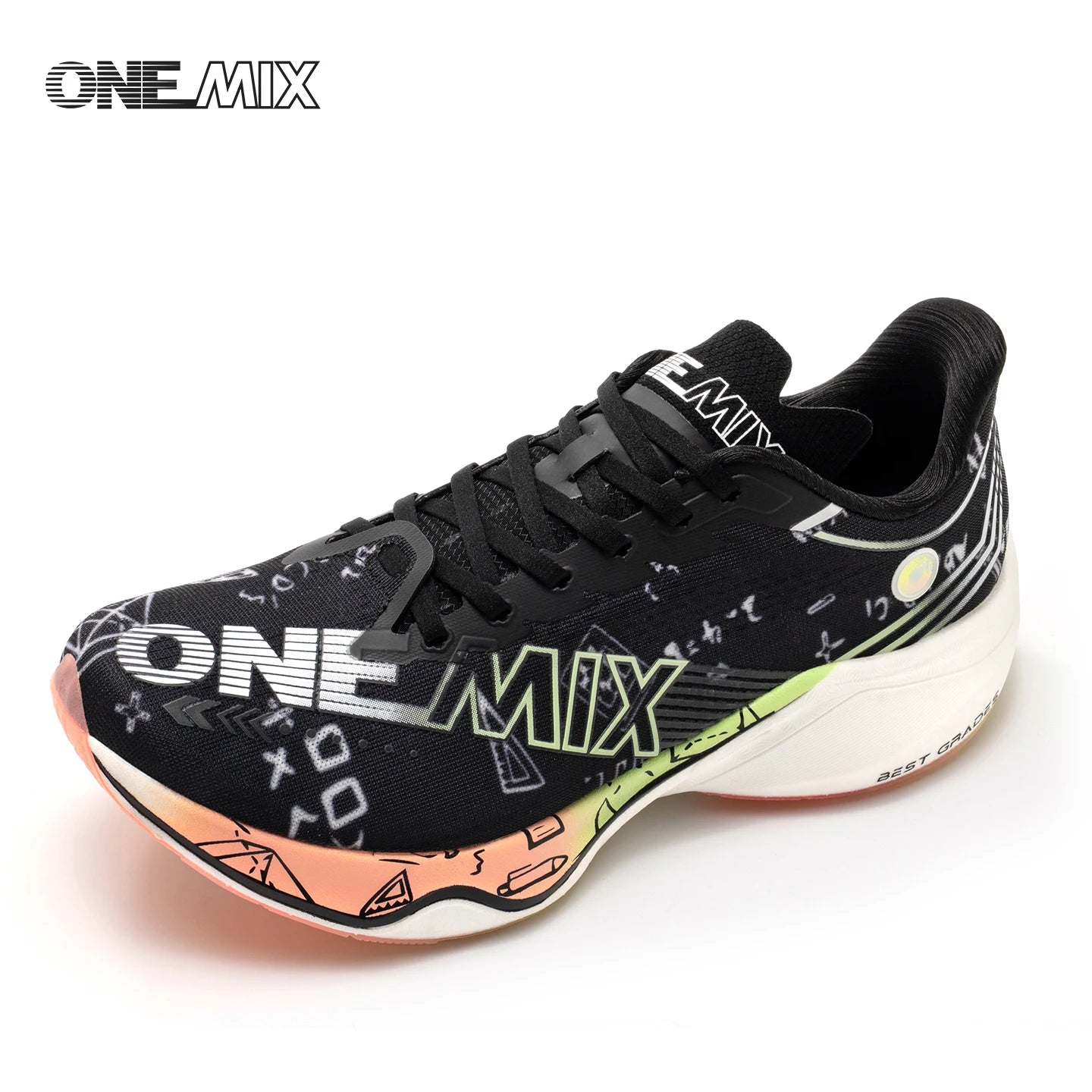 ONEMIX Neue Marathon-Laufschuhe mit Nylon-Carbonplatte, stoßdämpfende Profi-Rennschuhe mit stabiler Unterstützung, ultraleichte Rebound-Sneaker