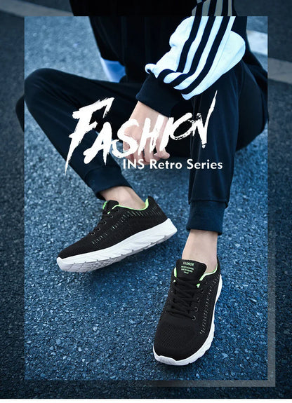 Sports Men's Running Jogging Shoes Casual Sneakers Outdoor Lace-Up Breathable Mesh Light Tennis Outdoor Walking Size 39-46