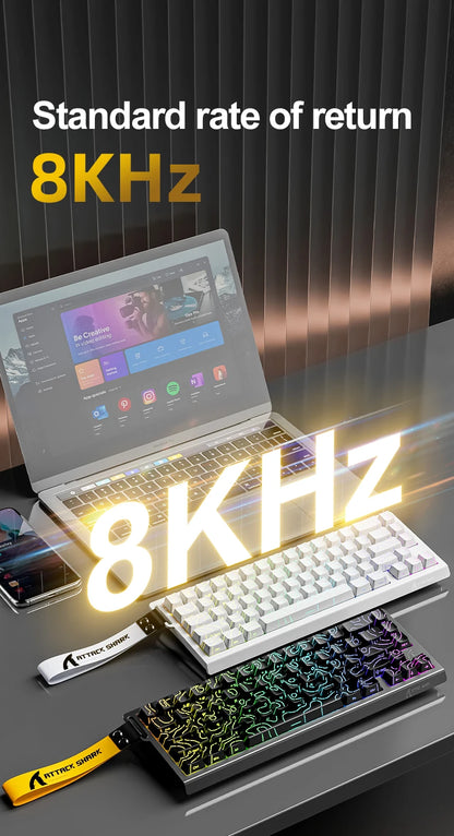 Magnetic Gaming Keyboard ATTACK SHARK X68HE X68PRO HE and FREEWOLF F68 Wired F68Pro Wireless for Pro Gaming 0.01mm Rapid Trigg