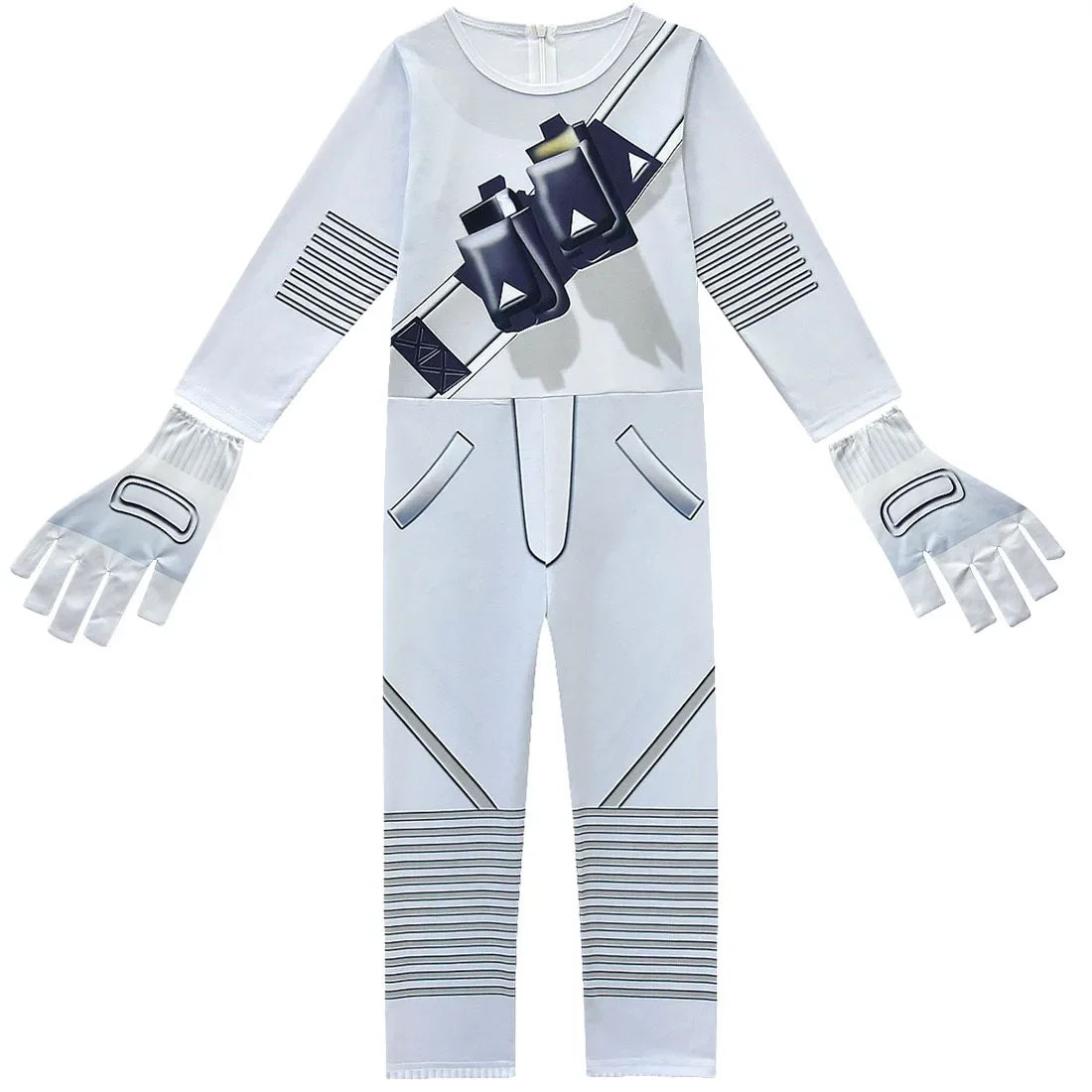 ❤★❤Fatos macacão DJ guerrilla warfare para crianças, roupa de cosplay de palhaço, fato de Halloween, Natal, festa temática, jogo, cosplay Fortnites Co★♥★
