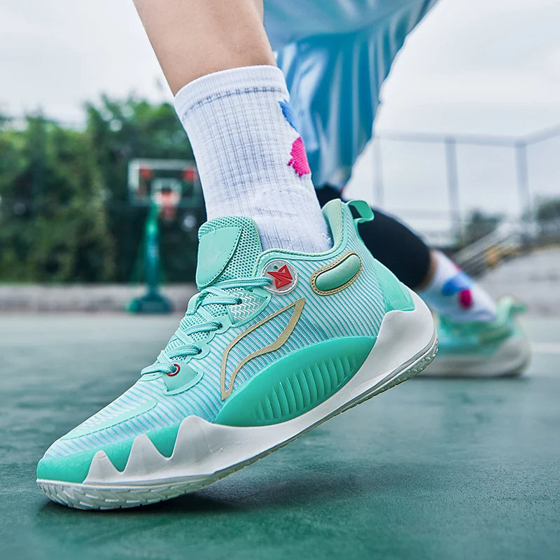Men's Basketball Shoes Breathable Cushioning Non-Slip Wearable Runing Shoes Gym Training Athletic Basketball Sneakers for Men