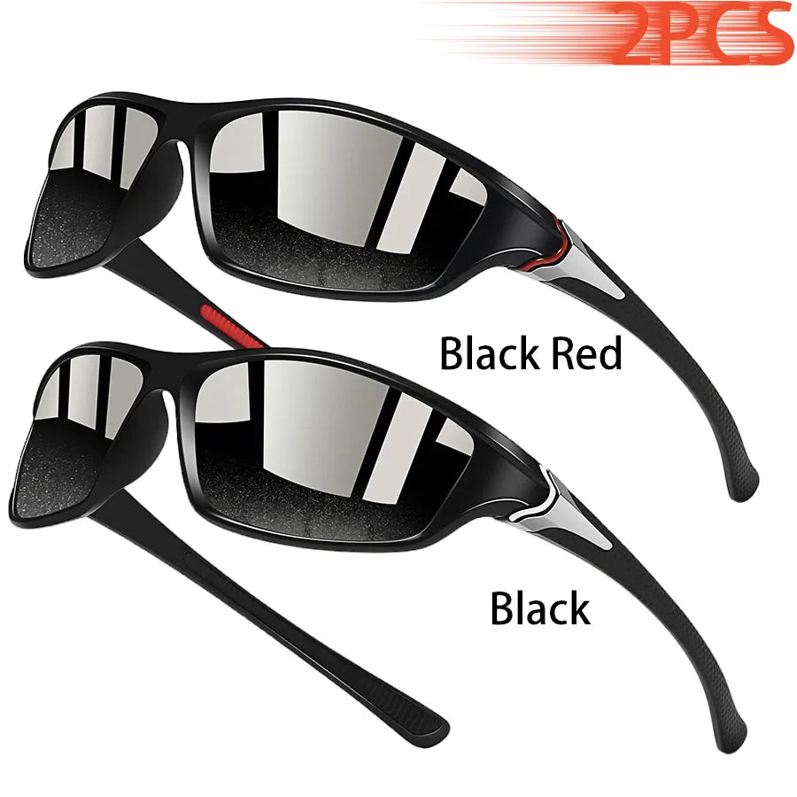 1-2PCS Fashion Vintage Outdoor Sports Fashion Vintage Sunglasses Cycling Fishing Driving Mountaineering Sun Glasses
