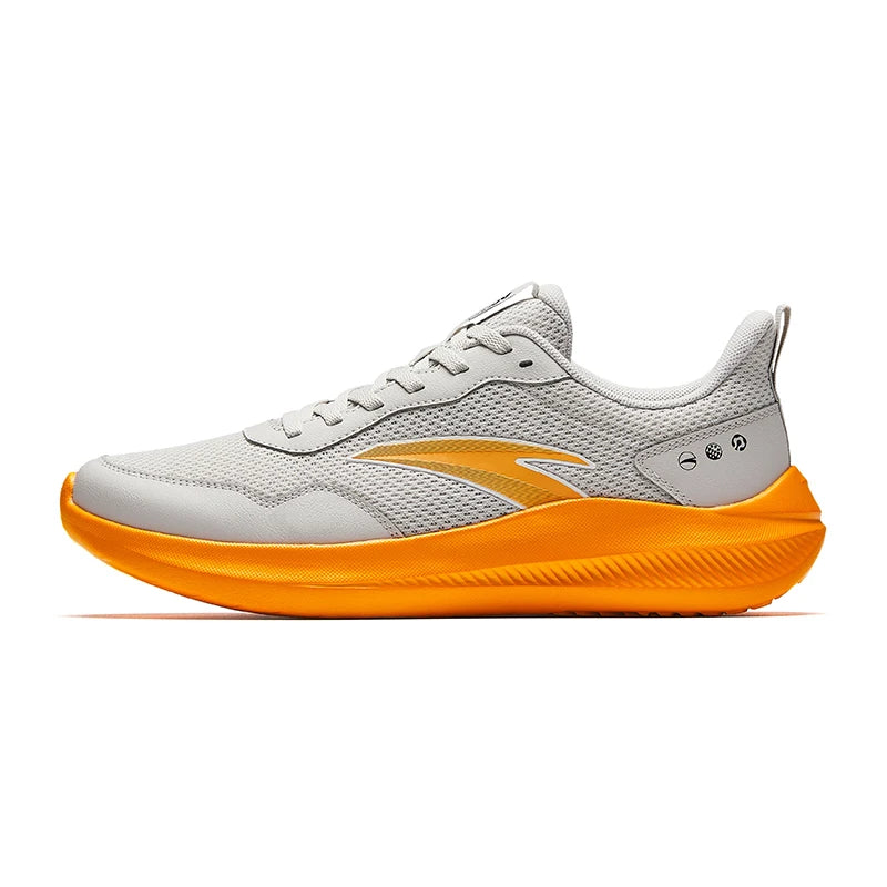 ANTA QINGKONG Męskie zimowe, amortyzujące, skórzane buty do biegania, odporne na zużycie, lekkie buty sportowe do codziennego użytkowania