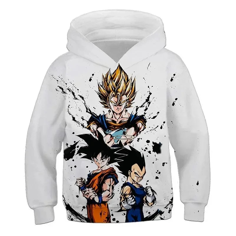 2025 Autumn Cool Dragon Ball Z Kids Boys Sweatshirts Children Casual Boy Hoodies Pullover Anime Dragon Ball Hoodie Hooded Coats