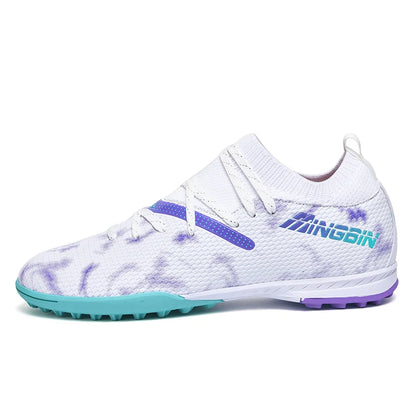 Men's Turf Soccer Shoes Cleats Professional Football Boots Breathable Mesh Youth Soccer Anti-Skid Male Sneakers Society Chuteira