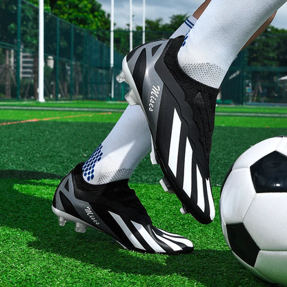 New Men Soccer Shoes Cleats Outdoor Sport Training Breathable Football Boots Long Spikes FG Boys Non Slip Match Comfortable