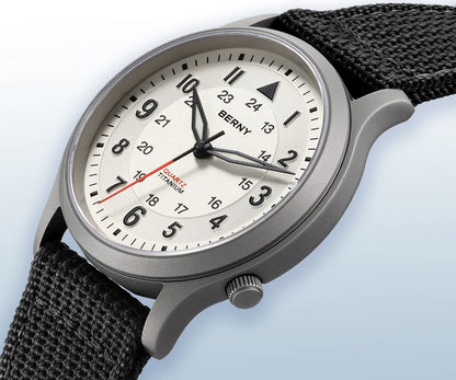 BERNY Titanium Watches for Men Classic Men's Field Watch Easy Read Outdoor Quartz Wristwatch Super Luminous Sapphire 5ATM