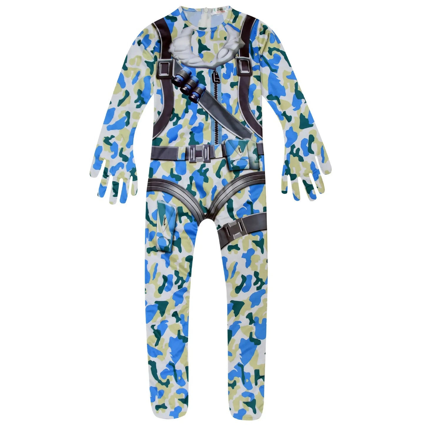 ❤★❤Fatos macacão DJ guerrilla warfare para crianças, roupa de cosplay de palhaço, fato de Halloween, Natal, festa temática, jogo, cosplay Fortnites Co★♥★