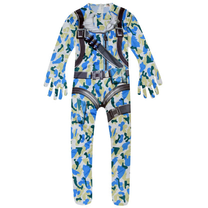 ❤★❤Fatos macacão DJ guerrilla warfare para crianças, roupa de cosplay de palhaço, fato de Halloween, Natal, festa temática, jogo, cosplay Fortnites Co★♥★