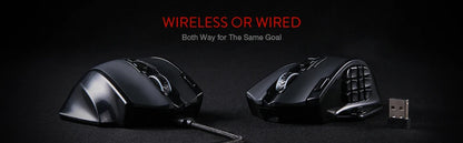 Redragon M913 gamer egér, 16000 DPI, vezetékes / 2.4Ghz vezeték nélküli, RGB optikai, 16 programozható gomb, fekete/fehér