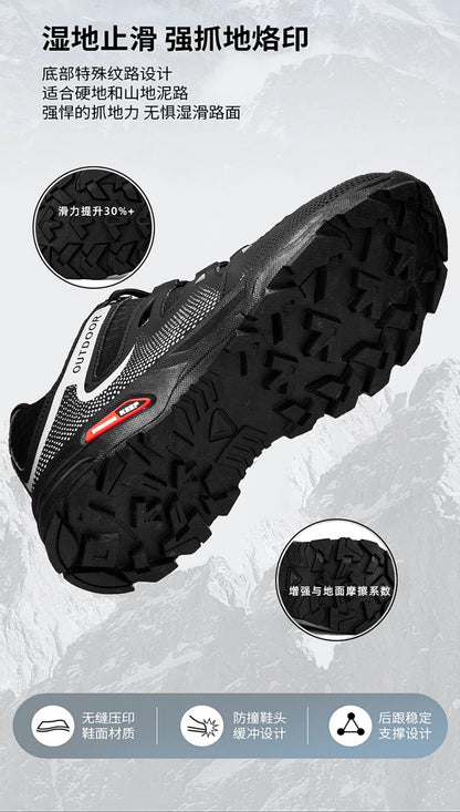 Scarpe da uomo per attività all'aperto - Scarpe da alpinismo antiscivolo da uomo - Calzature da viaggio, escursionismo e avventura - Sneaker casual alla moda