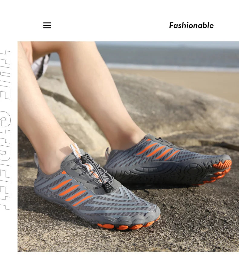 Herren Damen Wasserschuhe Aqua-Schuhe Drainage-Schuhe Strandsport Schwimmsandalen Schnelltrocknend Bootfahren Barfuß Tauchen Angeln Surfen Sneaker