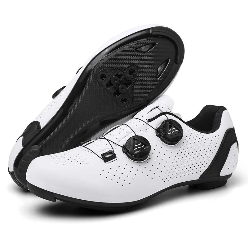 Chaussures de cyclisme VTT pour homme - Chaussures de sport pour vélo tout-terrain et vélo de route - Baskets de cyclisme plates pour la vitesse - Chaussures de VTT - Chaussures à crampons SPD