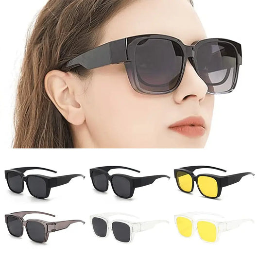 for Driving Riding That Can Be Worn over Other Glasses Fit Over Glasses Sunglasses Wrap Around Square Shades Polarized