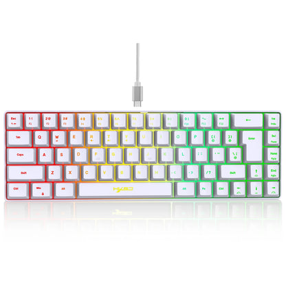 HXSJ V200 Wired K68 RGB Streamer Mini Gaming Keyboard 19-Key Conflict-Free Membrane Keyboard but Mechanical Feel for Game/Office