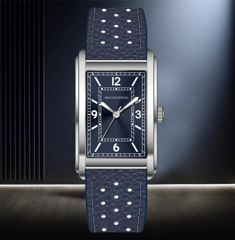 New Specht & Söhne Fashion Couple Watches VH31 Quartz Watches Casual Retro Clocks Sapphire Crystal Leather Strap Wristwatch