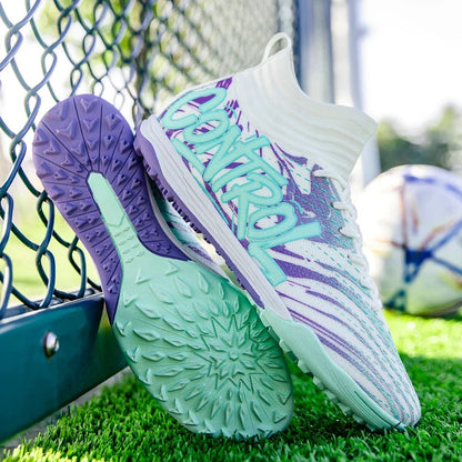New Men Football Boots Cleats Sneakers High-top High-quality Soccer Shoes Non-Slip Futsal Grass Match Indoor Hot-selling FG/TF