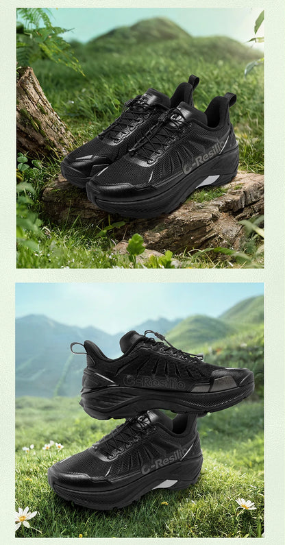 ONEMIX Trail Running Shoes Non-Slip Lightweight Sport Shoes Breathable Durable Hiking Male Athletic Anti-Slippery Men's Sneakers