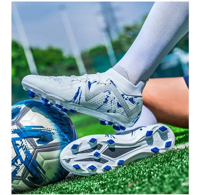 Oversized-Fußballschuhe für Jugendliche und Kinder, komfortables flexibles Design, stabile rutschhemmende Performance für Outdoor-Feldsportarten
