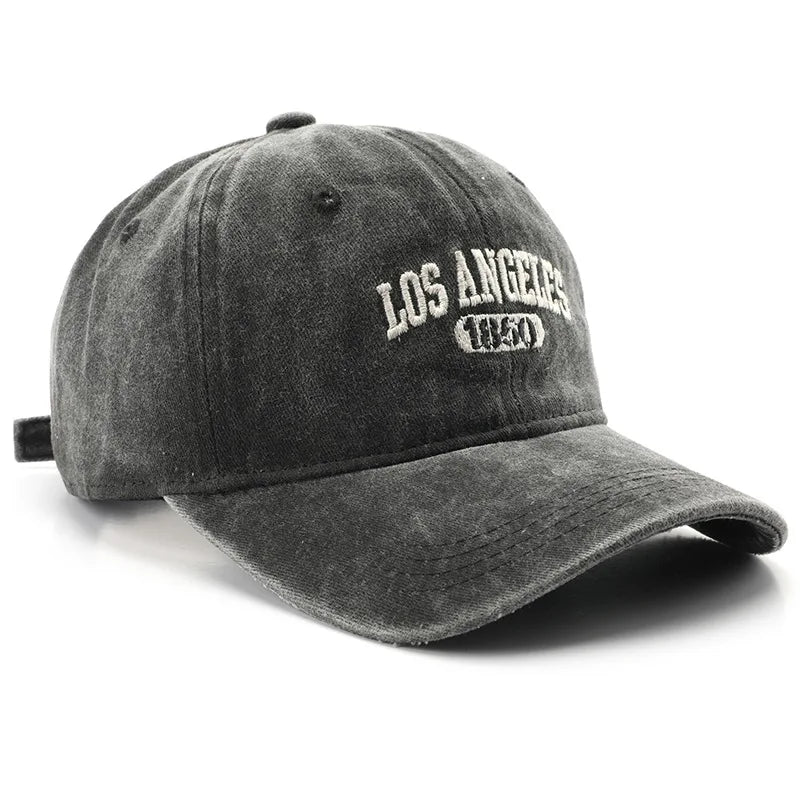 Fashion Casual Baseball Cap for Women Men Cotton Soft Top Hats Unisex Los Angeles Embroidery Snapback Hat Hiking Sunscreen Caps