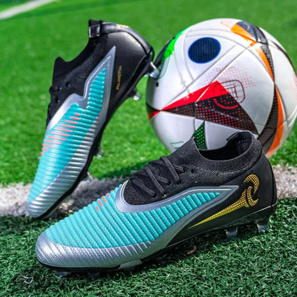 Chaussures de Football pour hommes, crampons de société, bottes professionnelles de terrain de Football en plein air, chaussures d'entraînement sur gazon, baskets à pointes longues