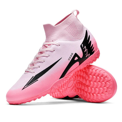 Chaussures de Football pour hommes et femmes, chaussures de sport en plein air, chaussettes ultralégères, antidérapantes, baskets de Futsal, nouvelle mode