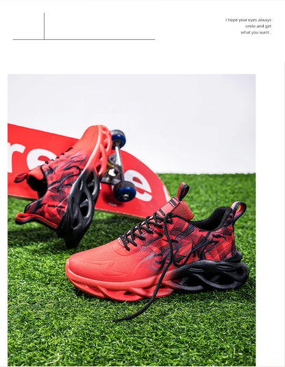 Men Running Shoes Breathable Mesh Sports Shoes Cushion Casual Sneakers Lightweight Comfortable Tennis Shoes Athletic Footwear