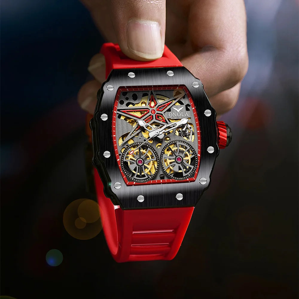 New Luxury Fashion Watches Men ONOLA Brand Hollow Full Automatic Mechanical Men Watch Waterproof Clock