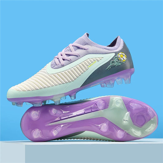 New Men Soccer Shoes Adult Non Slip Football Boots Outdoor Sport Boys Long Spikes Training Cleats Breathable Match Comfortable
