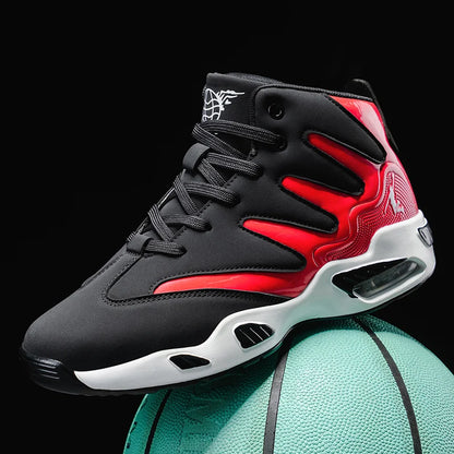 Chaussures de basketball montantes pour hommes, robustes et stables, baskets d'entraînement à lacets, unisexe, adaptées à la course, au sport, au basketball et à la marche. Cadeau idéal pour hommes, léger, confortable,