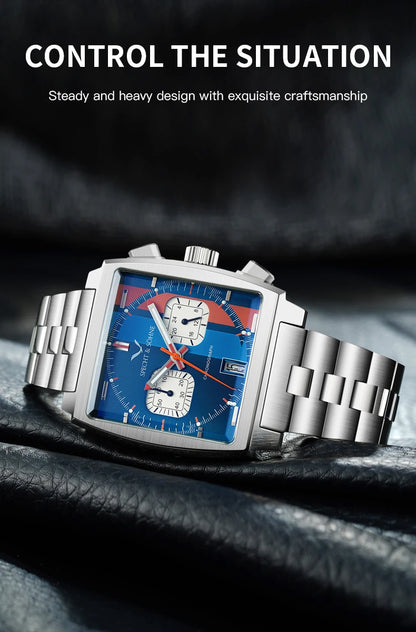 Relojes Hombre Specht & Söhne New Hot Watches Men Luxury Brand Male Japan VK64 Chronograph Trendy Sport Wristatch Waterproof