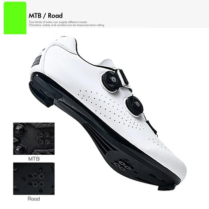 Chaussures de cyclisme pour homme : chaussures de course sur route à fixation automatique, chaussures de sport, chaussures d'entraînement sans crampons ; chaussures de cyclisme pour femme avec crampons SPD