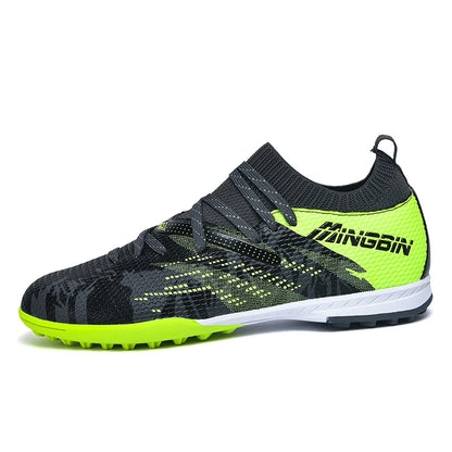 Men's Turf Soccer Shoes Cleats Professional Football Boots Breathable Mesh Youth Soccer Anti-Skid Male Sneakers Society Chuteira