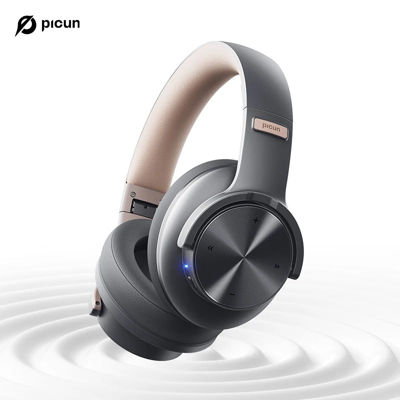 Picun B8 Wireless Bluetooth Headphones – 120H Playtime, Bluetooth 5.3, Low Latency Gaming Headset with Microphone & Deep Bass Sound