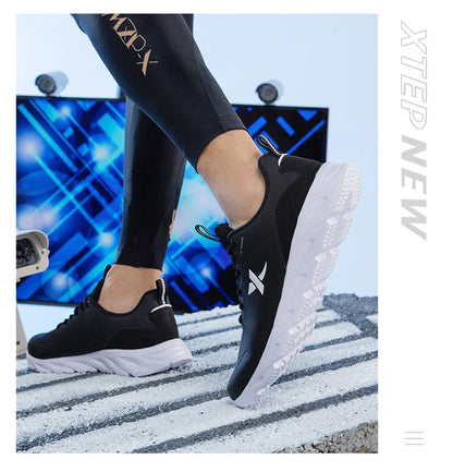Buty do biegania Xtep dla mężczyzn – zimowe, uliczne, codzienne buty sportowe dla mężczyzn, odporne na zużycie, z amortyzacją i wsparciem, trampki 879419110080