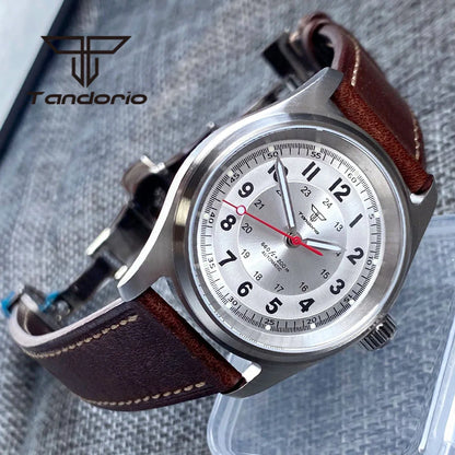 Tandorio 36 mm Fashion 20 BAR automatisk dykar- och pilotklocka för män och kvinnor NH35/PT5000/Miyota8215-urverk safirglas armbandsur med grön luminiscens