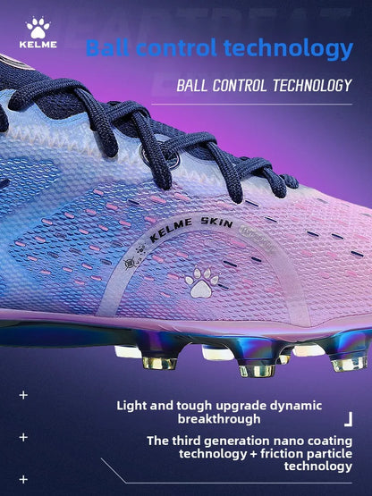 Zapatillas de fútbol profesionales KELME FG con clavos largos. Botas de fútbol profesionales para césped natural. Zapatillas de fútbol antideslizantes para interior.