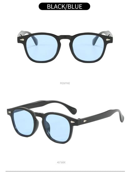 Vintage Oval Classic 4 Small Ding Stylish Decorative Sunglasses for Men and Women