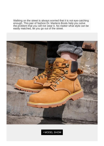 KOWM Cowhide Outdoor Men Hiking Shoes Waterproof Tactical Desert shoes Hunting Boots Snow Boots Fur Sneaker Women Trekking Shoes