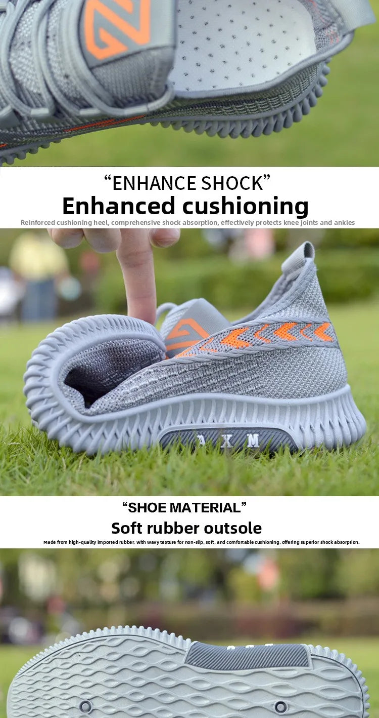 New Summer Men's Shoe Versatile Coconut Shoe Breathable Thin Mesh Casual Slip-On Sports Shoe Comfortable Low Cut round Toe