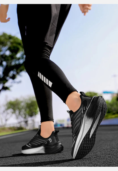 Men's Cushioning Running Shoes with Carbon Plate Marathon Women Lightweight Casual Sneakers for Jogging Workout Fitness Exercise