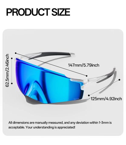 Occhiali da sole SCVCN da uomo, occhiali da ciclismo con lenti UV400, occhiali da ciclismo su strada e mountain bike, occhiali da donna per uso casual ed escursionismo