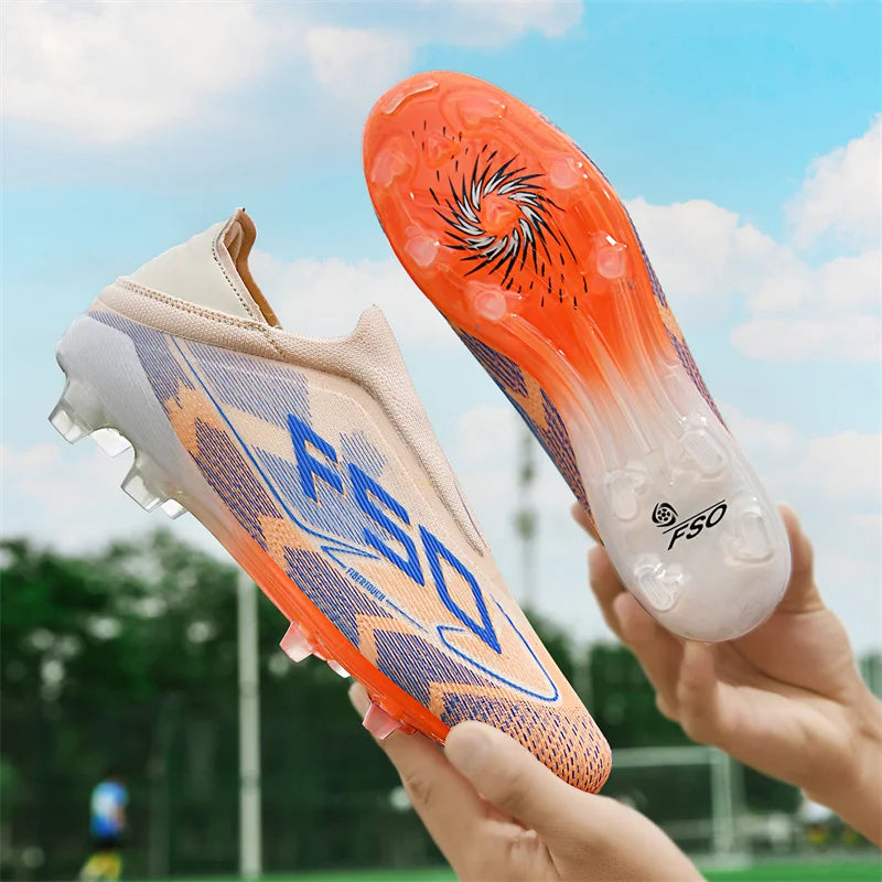 Men Football Boots Non-Slip High-quality Soccer Shoes Grass Cleats High-top Futsal Sneakers Match Indoor Hot-selling Outdoor