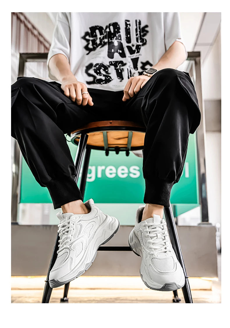 Baskets décontractées pour hommes, printemps-été, semelle souple, antidérapantes, respirantes, chaussures de course en plein air, chaussures de sport Joker pour jeunes