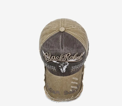 Neue coole Herren-Baseballcap aus gewaschener Baumwolle im Retro-Stil für alle Jahreszeiten – Outdoor-Sportkappe für Herren als Accessoire