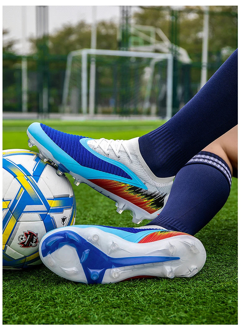 Chaussures de football pour homme, crampons, chaussures de football professionnelles pour femme, entraînement en extérieur, résistantes, pour terrain ferme, légères, rugby pour adulte