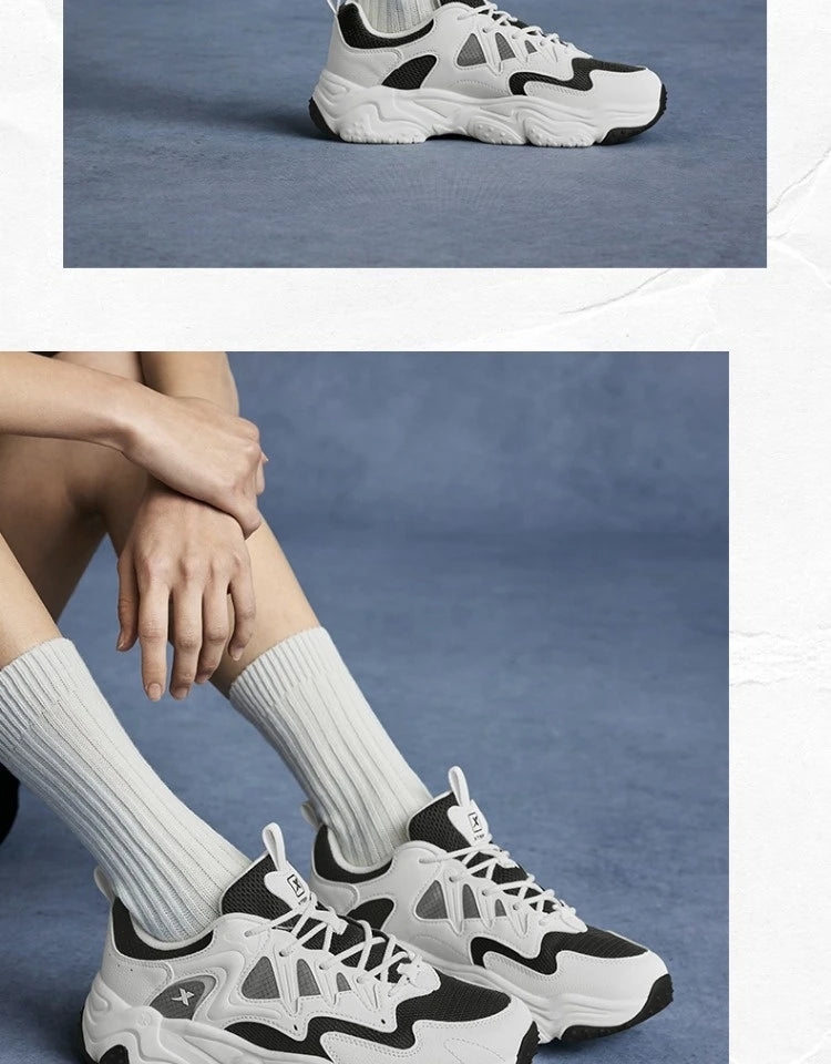 Xtep Casual Shoes Spring And Summer Lightweight Sports Shoes Thick Sole Fashionable Street Style Sneakers 875319320004