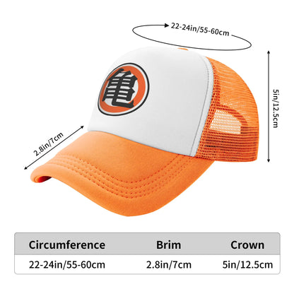 DBZ Turtle Japanese Anime Goku Trucker Cap Adult Dragon Ball  Hat Sun Hats Dad Hat Adjustable Snapback Caps Mesh Baseball Cap
